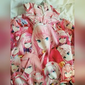 002 anime hoodie